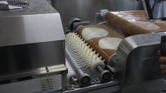 Automated Stainless Steel Tortilla Production Line 10 - 45cm Roller Pita